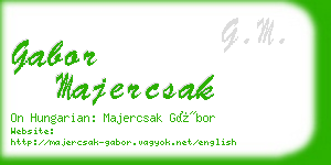 gabor majercsak business card